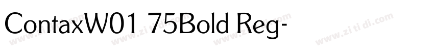 ContaxW01 75Bold Reg字体转换